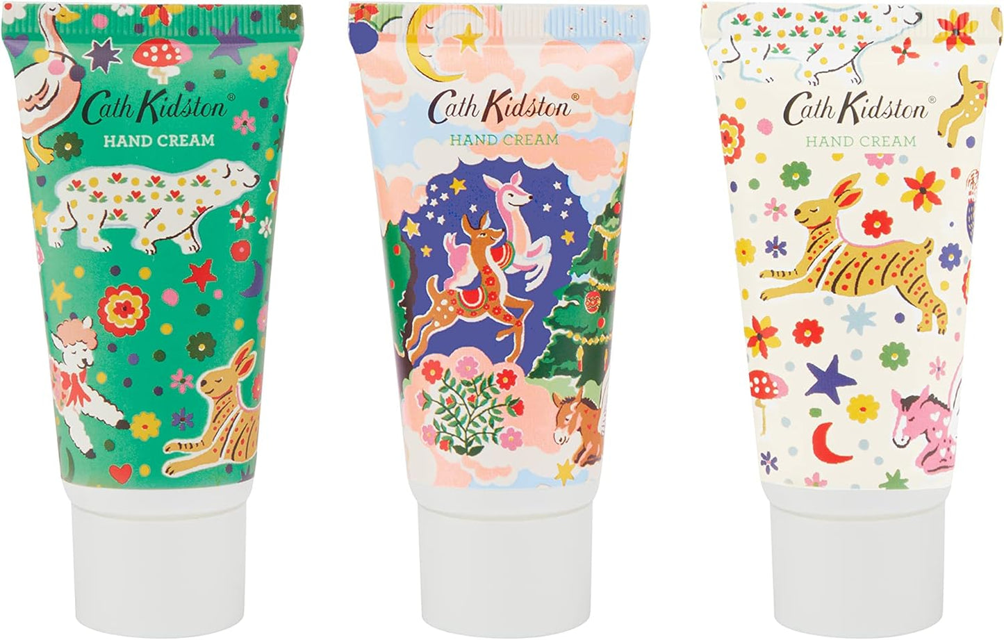 Cath Kidston Christmas Legends-Hand Cream Trio - Set of 3 x 30ml Tubes, Keeps Your Hands Soft and Smooth