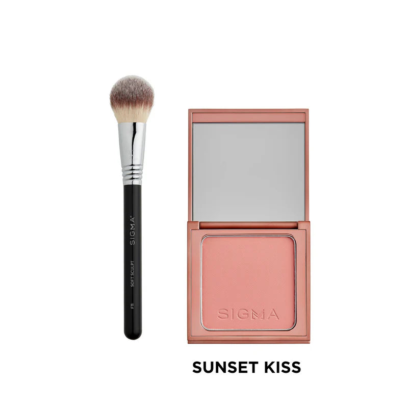 SIGMA POWDER BLUSH & BRUSH BUNDLE - SUNSET KISS