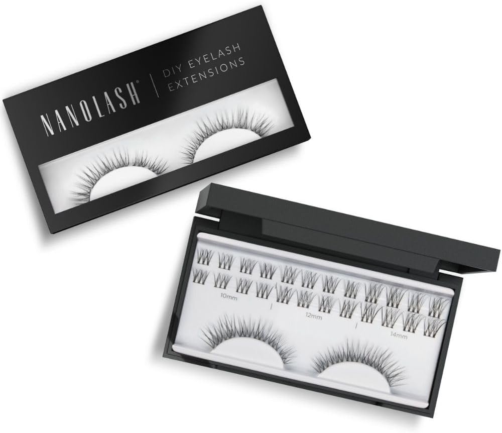 Nanolash DIY Eyelash Extensions 36 pcs - cluster lashes DIY, cluster false eyelashes for lash extensions at home, individual cluster lashes (INNOCENT)