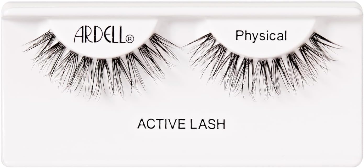 Ardell Active Lash Physical False Eyelashes, Water-resistant, Light Volume, Medium Length, Vegan Friendly, 1 Pair (Pack of 1)