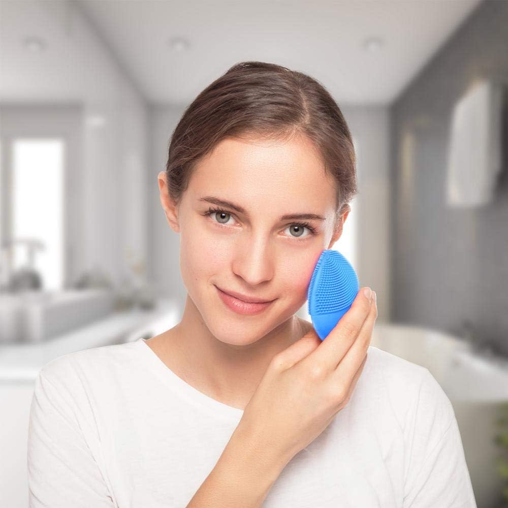 FOREO LUNA mini 2 Facial Cleansing Brush - Travel Accessories - Face Massager Electric - All Skin Types Ultra-hygienic Skincare - Simple Face Wash - Silicone Electric Face Cleanser - Aquamarine