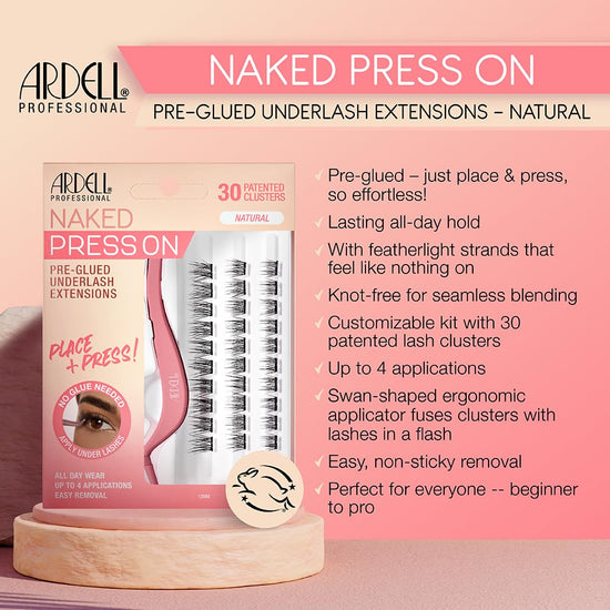 Ardell Naked Press On Pre-Glued Underlash Extensions - Natural