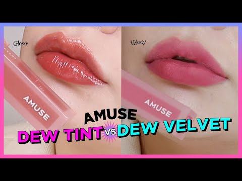 Load and play video in Gallery viewer, AMUSE Dew Velvet Semi Matt Fresh Dewy Velvet Texture Korean Makeup Transfer-proof Non-sticky Lipstick glossy Vegan 08 Berry Velvet (Mauve Rose) 4g
