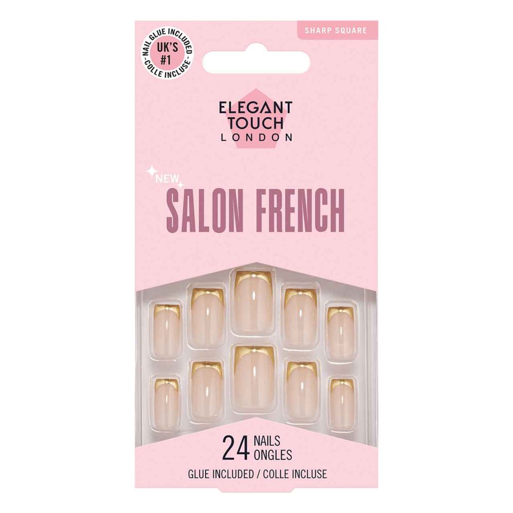 Elegant Touch Nails French 186 Gold Chrome