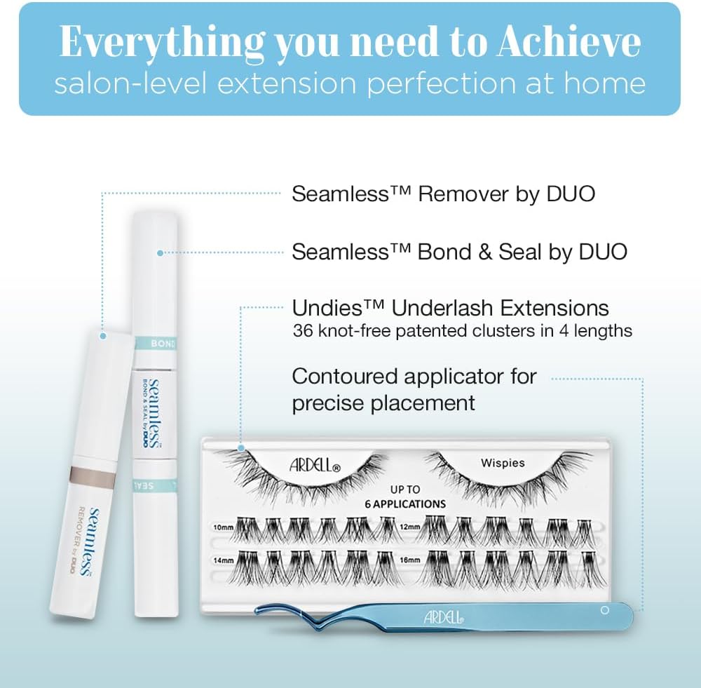 Ardell Seamless Underlash Extensions Wispies Kit, Duo Bond and Seal, 6 Applications (Pack of 1)