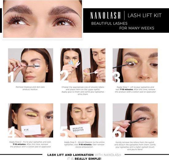 Nanolash Step 2 Fix 10 sachets - lash lift and lamination neutralizer