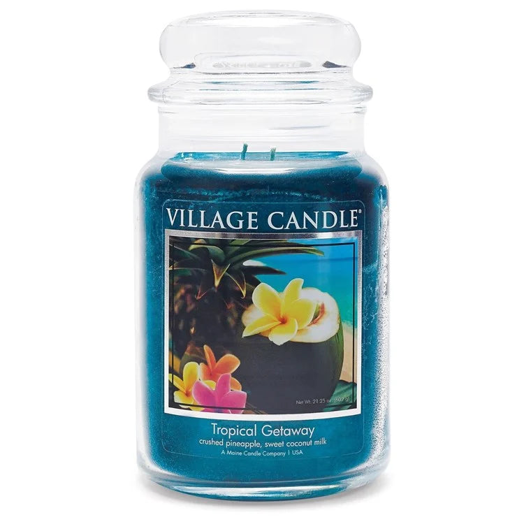 Village Candle Tropical Getaway Traditions Lg Dome