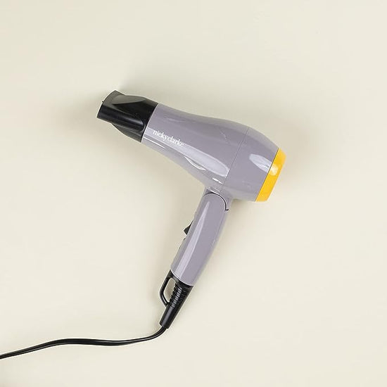 Nicky Clarke 1200W Travel Hair Dryer, Lightweight & Compact, 2 Heat Settings, 1.8m Cable