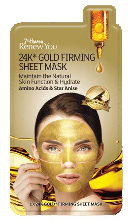 Load image into Gallery viewer, Montagne Jeunesse 7th Heaven Renew You 24K* Gold Firming Sheet Mask
