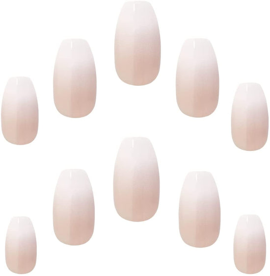 Elegant Touch Acrylic French Coffin false nails No.02