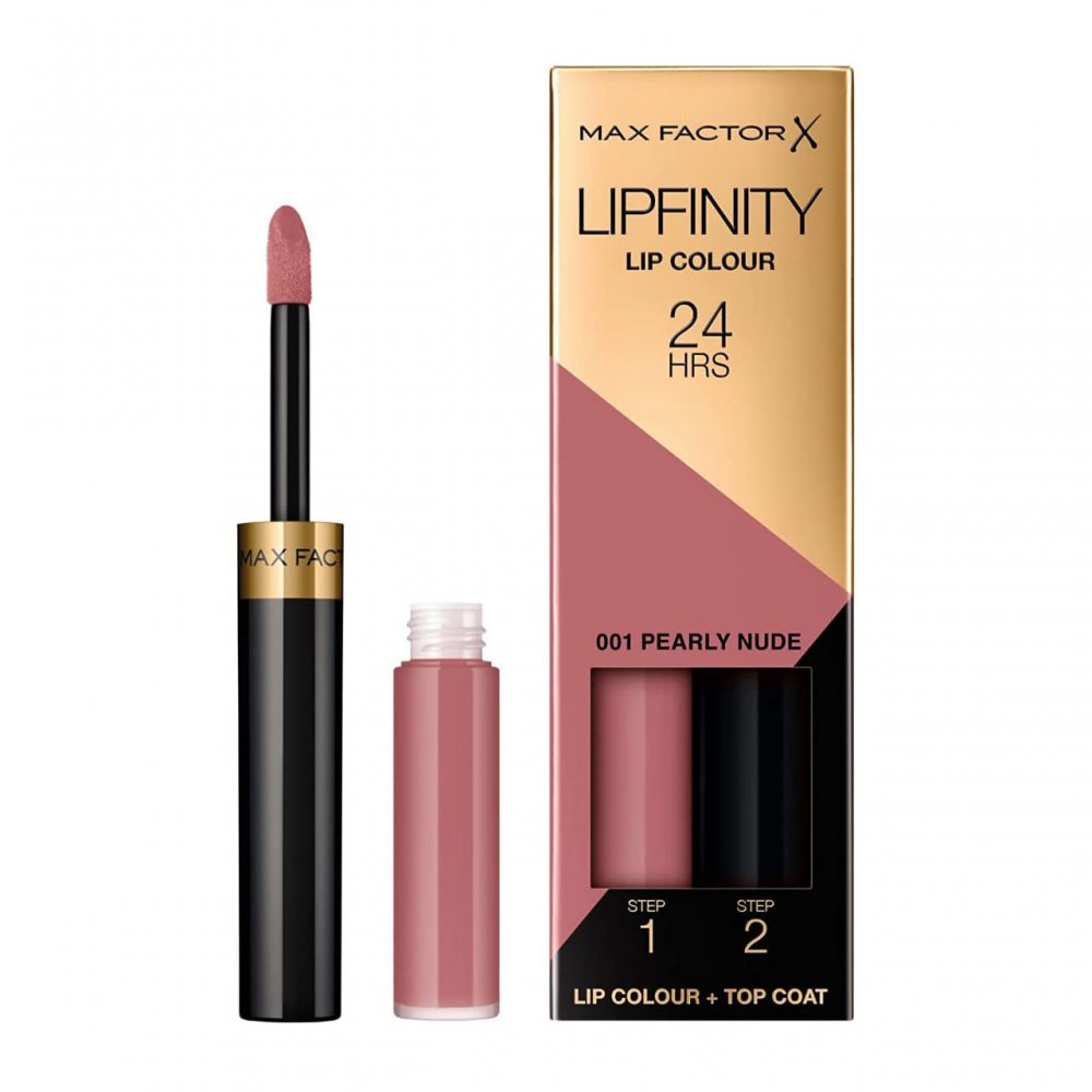 Max Factor Lipfinity Long-Lasting Two Step Lipstick - 1 Pearly Nude, 4.2g