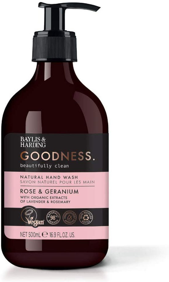 Baylis & Harding Goodness Rose & Geranium, 500ml Hand Wash