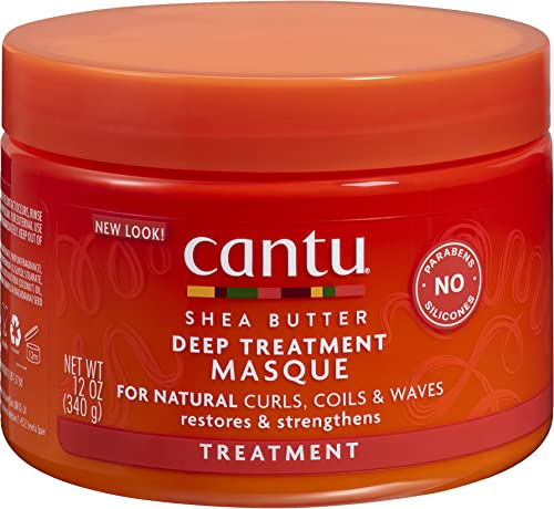 CANTU Natural Deep Treatment Masque, Shea Butter 340 g, Ivory/Black-Gum, 1 Count, (Pack of 1) (packaging may vary)