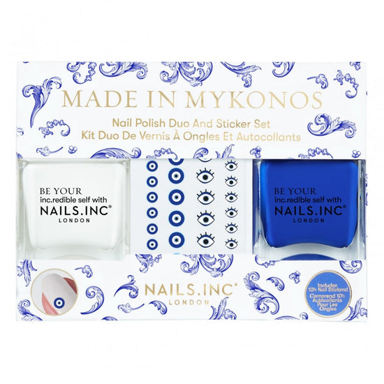 Nails Inc. Made In Mykonos Nail Polish and Stickers Set