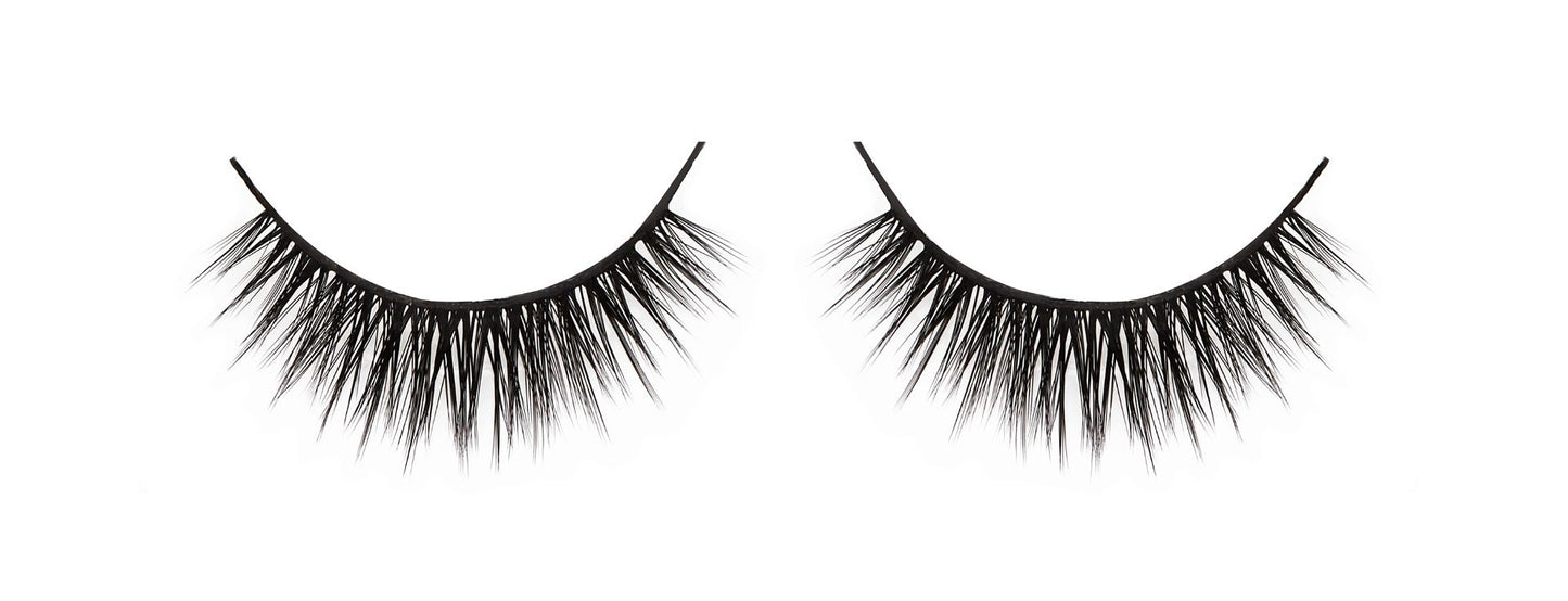 Load image into Gallery viewer,  Pair of Ardell Aqua Lash 340 faux lashes side by side featuring its black water-activated lash band &amp;amp; round silhouette
