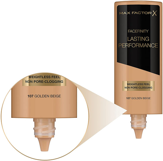 Max Factor Lasting Performance Long-Lasting Liquid Foundation - 107 Golden Beige, 35 ml