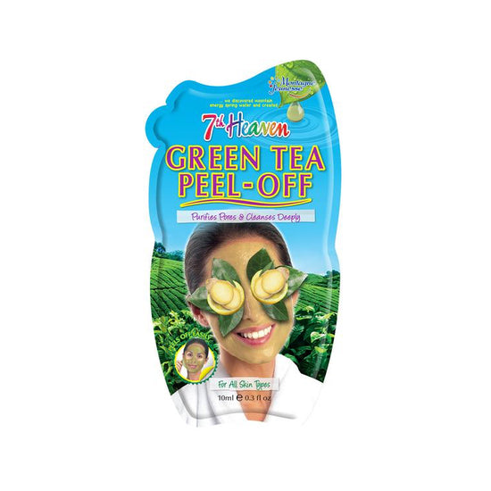 7th Heaven Green Tea Easy Peel-Off Face Mask with Squeezed Lemons, Crushed Ginger Root and Pressed Green Tea to Revitalise and Purify Skin - Ideal for All Skin Types