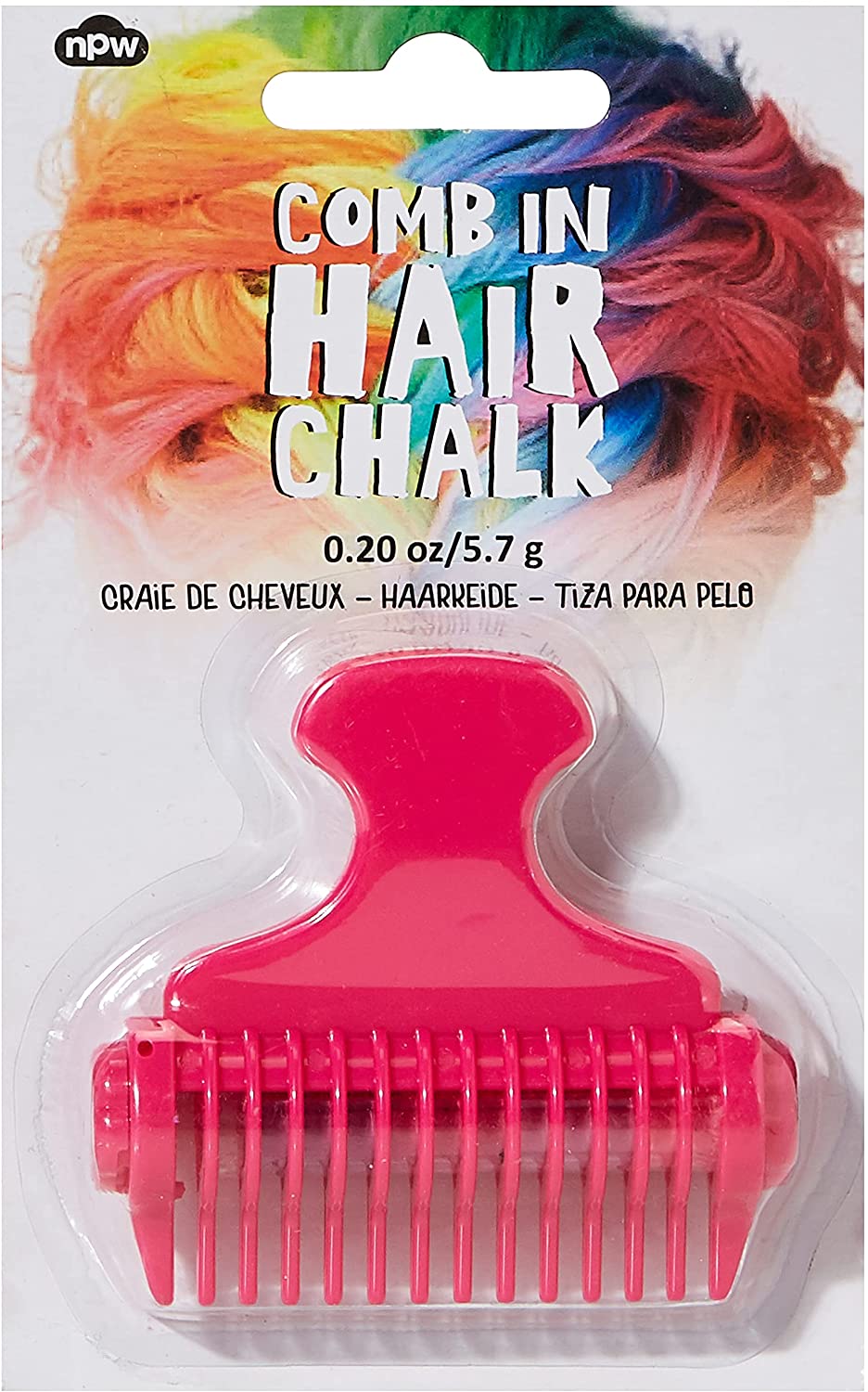 NPW Non Permanent Hair Colour Chalk Pen - Pink Comb In Hair Chalk