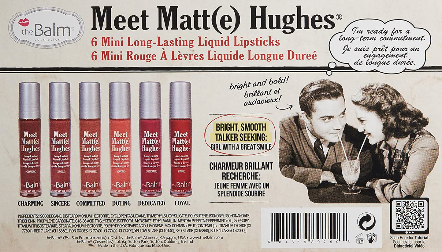 theBalm Cosmetics Meet Matte Hughes Volume 1 Set of 6 Mini Long-Lasting Liquid Lipsticks