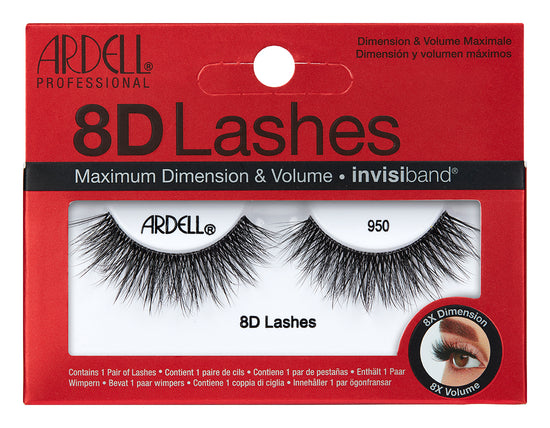  Ardell 8D Lash 950 placed inside its retail packaging, with some texts written on it