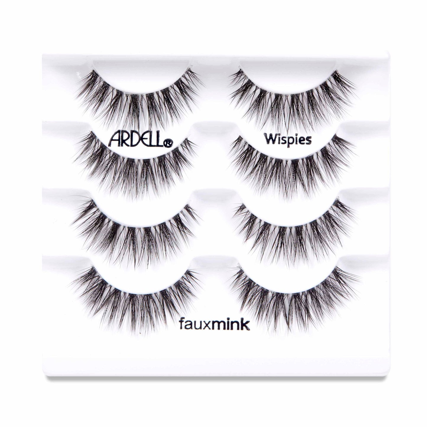 Ardell Faux Mink Wispies False Lashes, Pack of 4