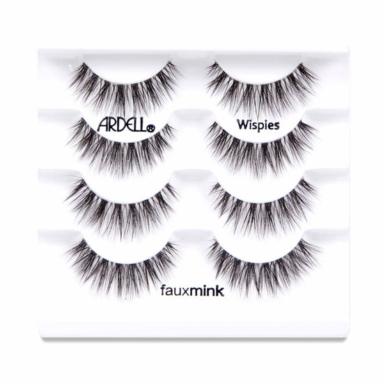 Ardell Faux Mink Wispies False Lashes, Pack of 4