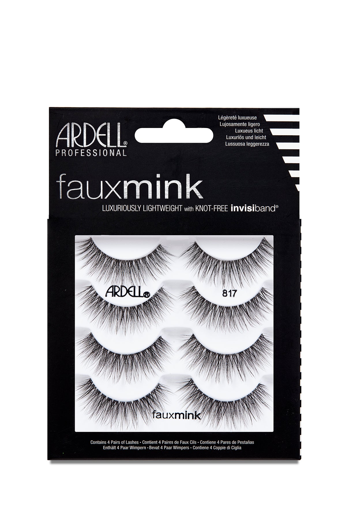 image 0 of ARDELL Faux Mink False Eyelashes, Style 817, Pack of 4 Pair