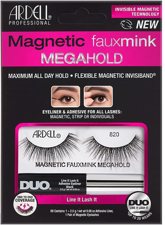 Ardell Magnetic Faux Mink MegaHold Liquid Liner & Lash 820