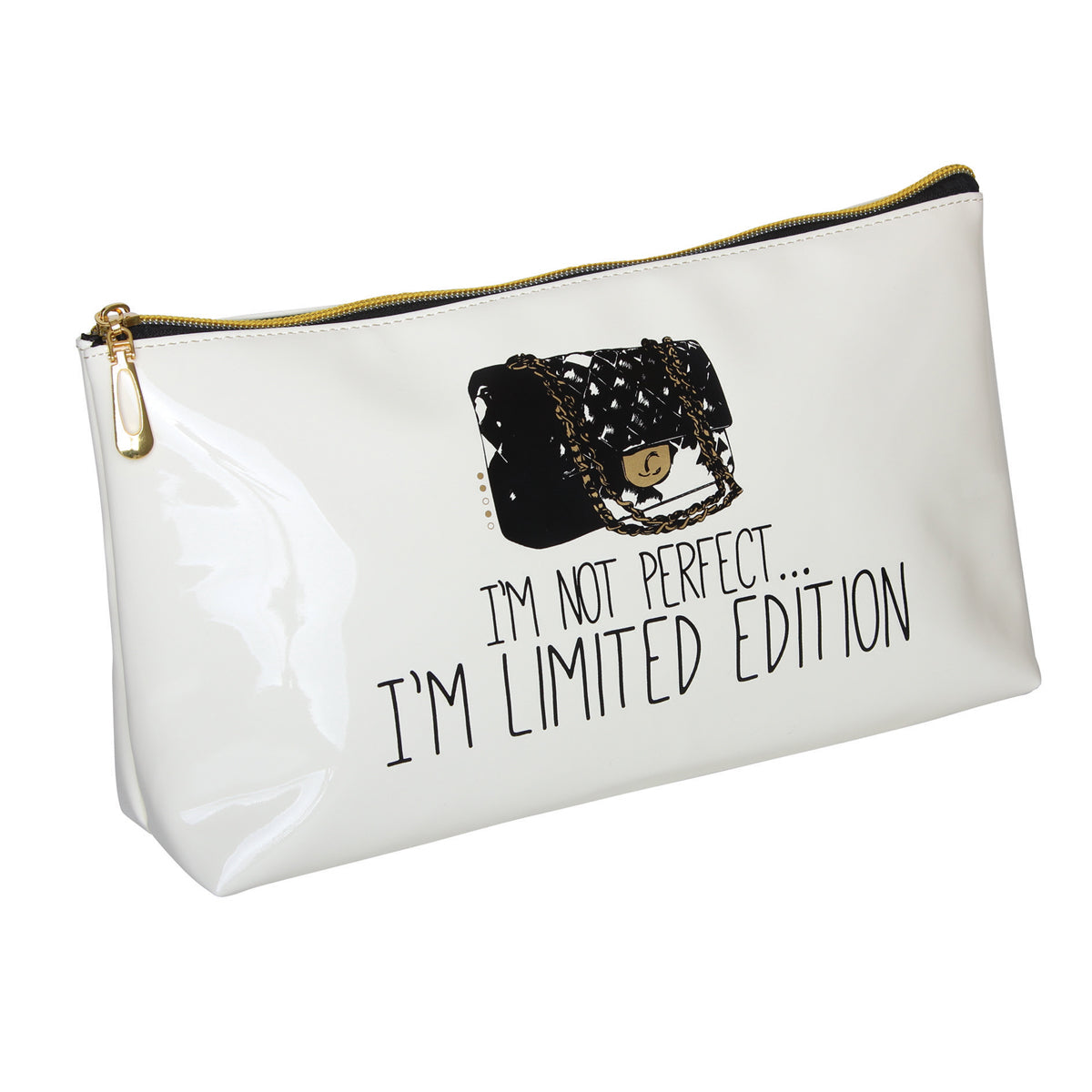 Fancy Metal Goods 'I'm Not Perfect....I'm Limited Edition' Cosmetic/Toiletry Bag