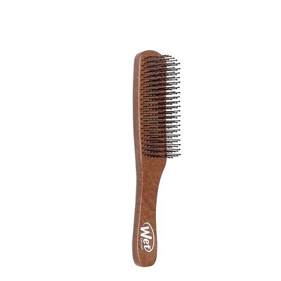 Wet Brush Mens Detangler Brown Leather Hair Brush