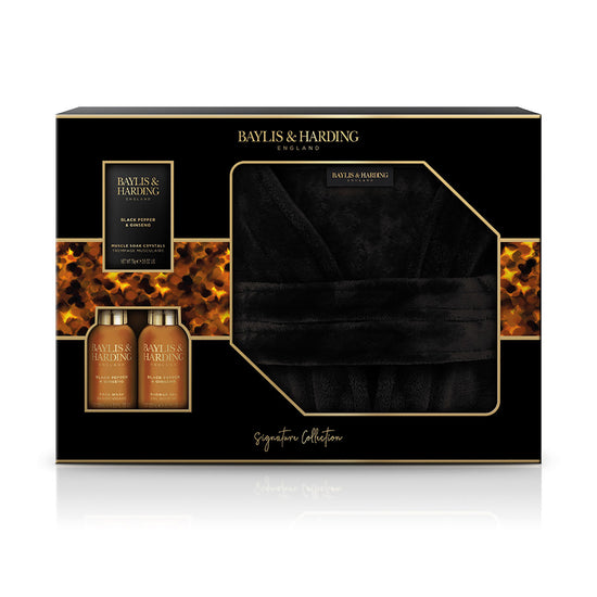 Baylis & Harding Black Pepper & Ginseng Luxury Gown Set Signature Collection