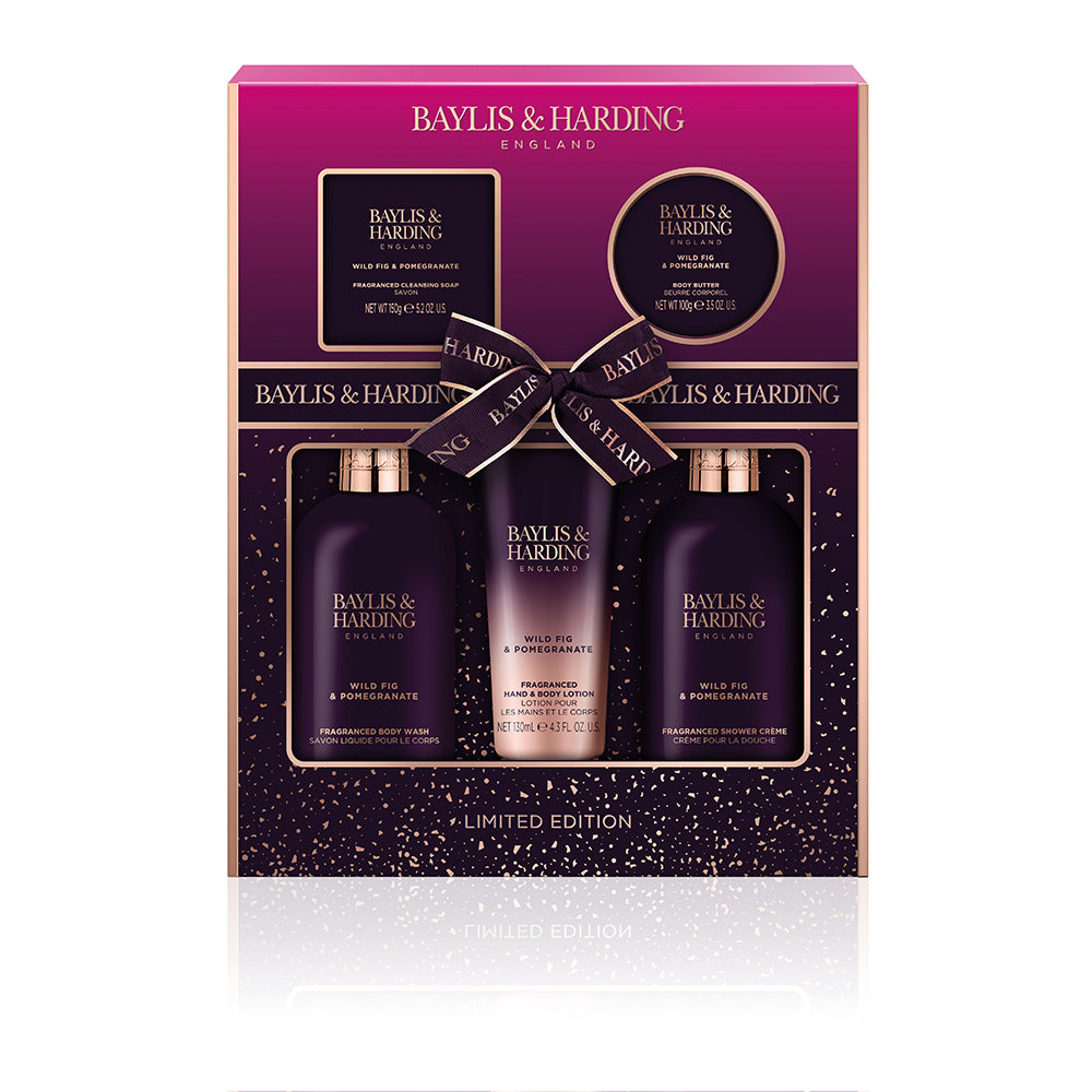 Baylis & Harding Limited Edition Wild Fig & Pomegranate Perfect Pamper Gift Pack - Vegan Friendly