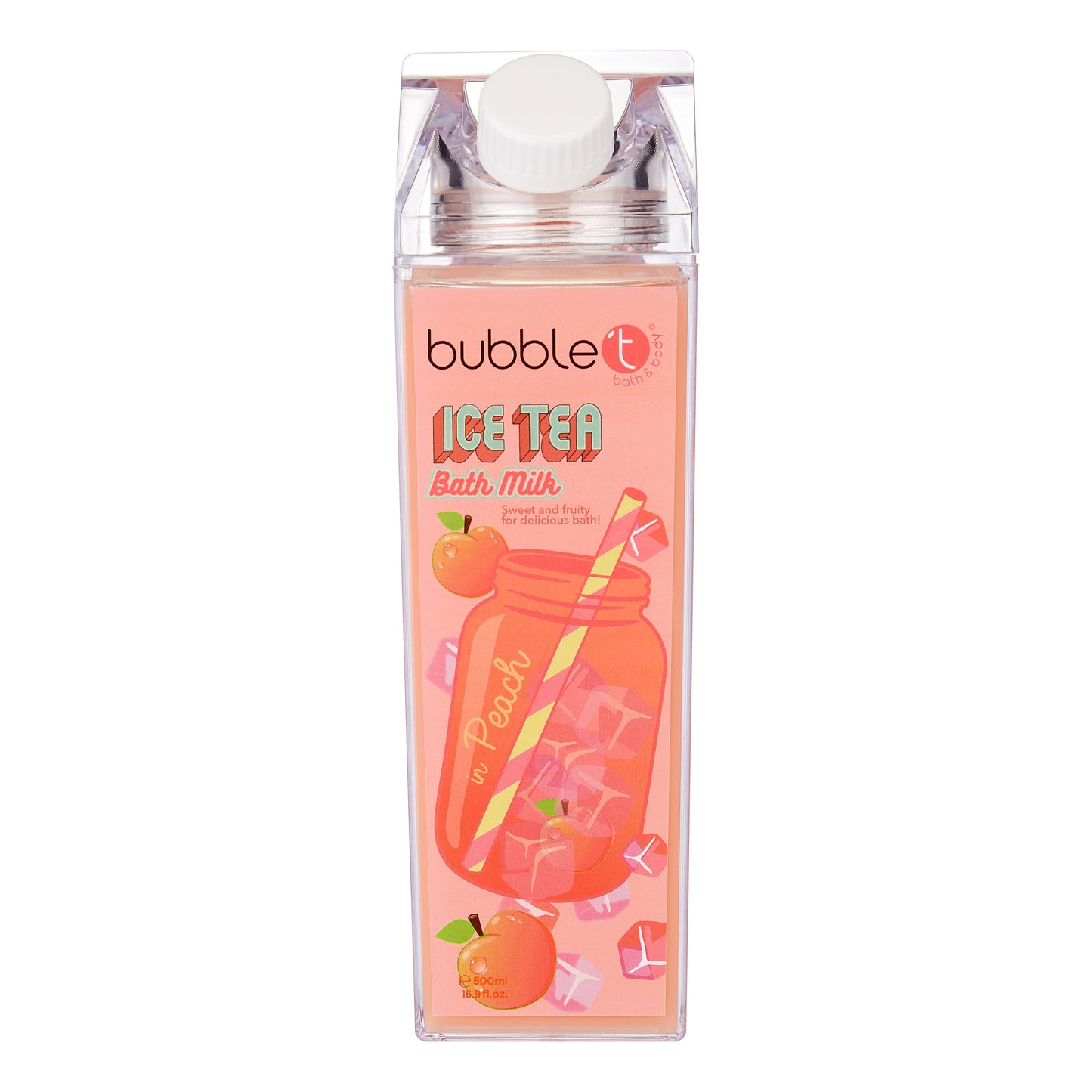 Bubble T Moisturising Bubble Bath Milk, Peach, 480ml