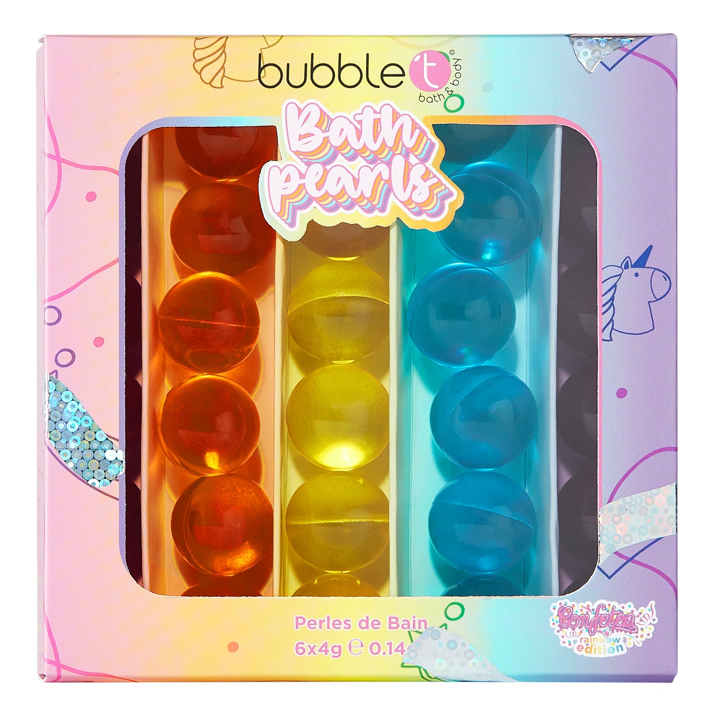 Bubble T Confetea Melting Marble Oil Bath Pearl Gift Set (30 x 4g)