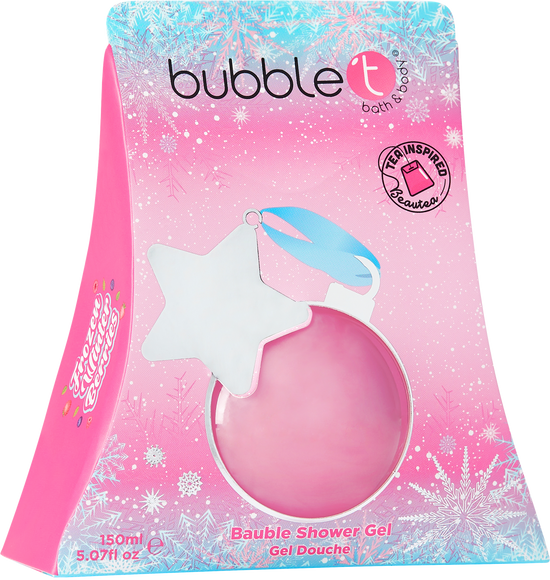 Bubble T Christmas Shower Gel Bauble Frozen Winter Berries, 150ml