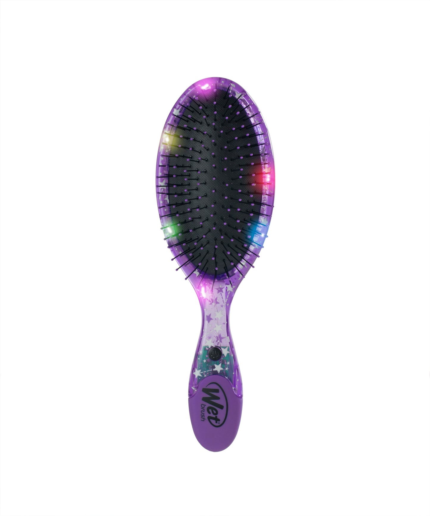 Wet Brush Hair Galaxy Lights Light Up Original Detangler - Purple Stars