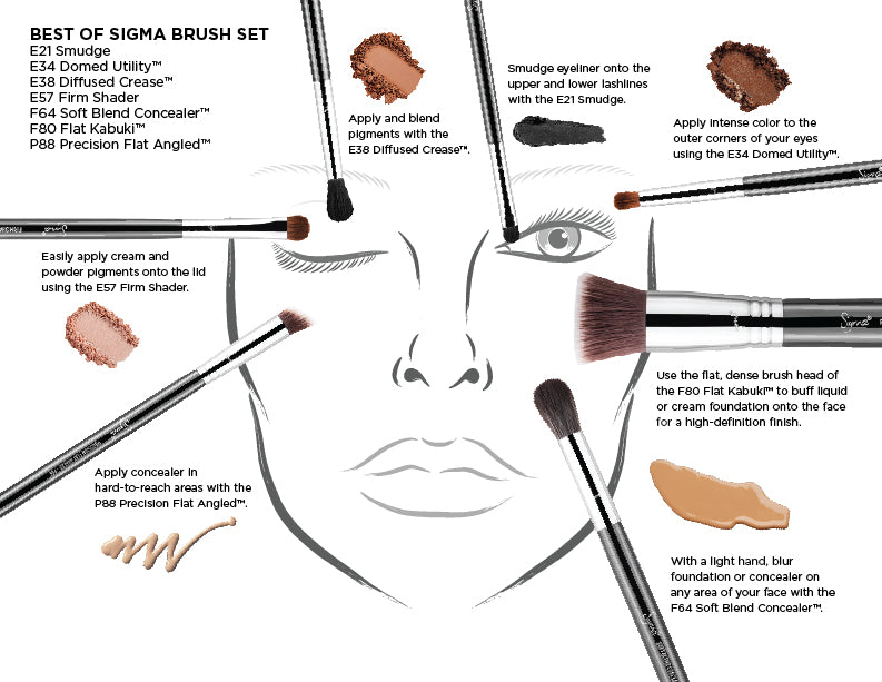 Sigma Beauty Best of Sigma Brush Set