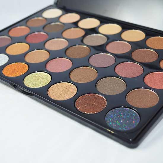 Prima Makeup Shade and Sparkle Eyeshadow and Glitter Palette - Bronzed Babe