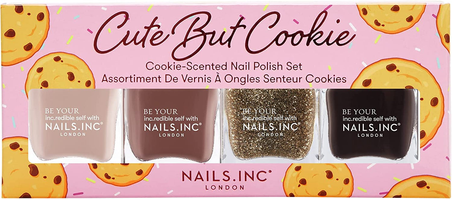 Nails Inc. Cute But Cookie Scented Nail Polish Quad, 56ml