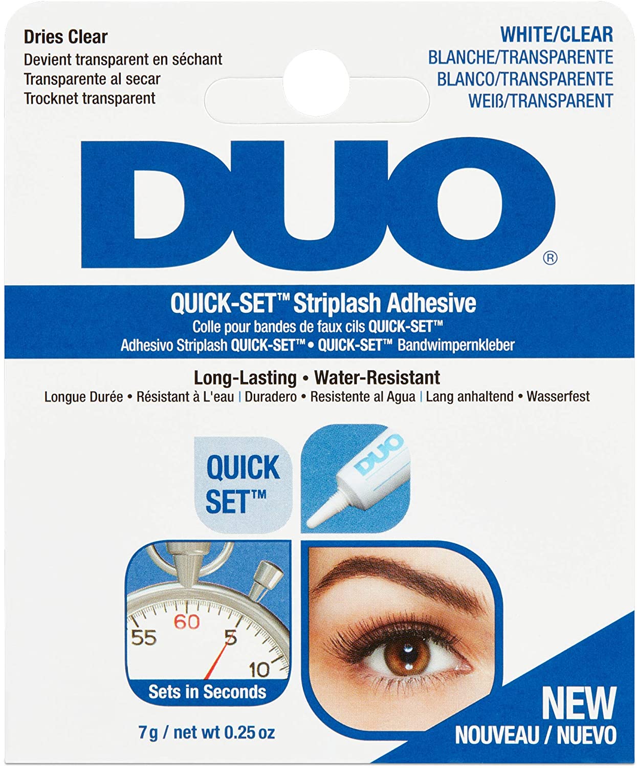 DUO Quick Set Striplash 0.25oz White/Clear, 7g
