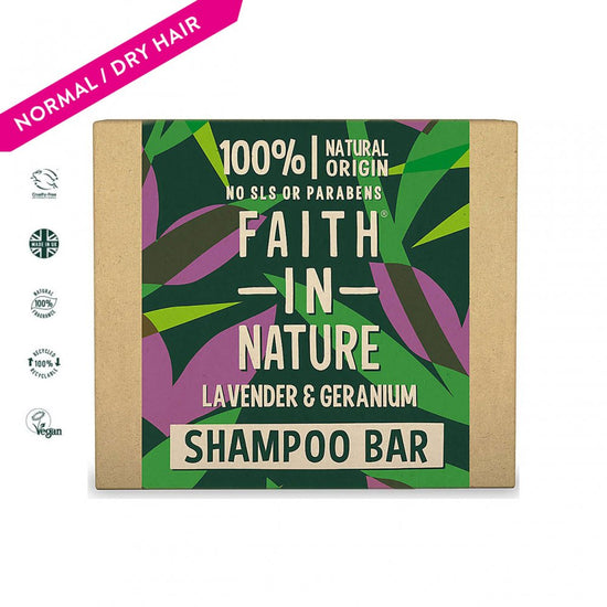 Faith in Nature Lavender & Geranium Shampoo Bar, 85g