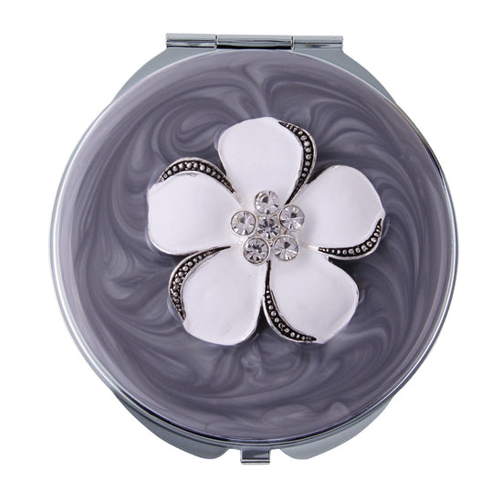 White Flower Grey Compact