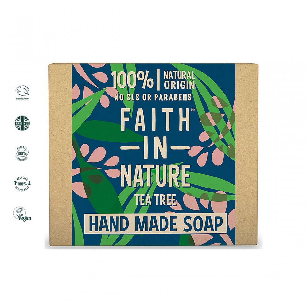 Faith in Nature Hand Made Organic Tea Tree Soap 100g