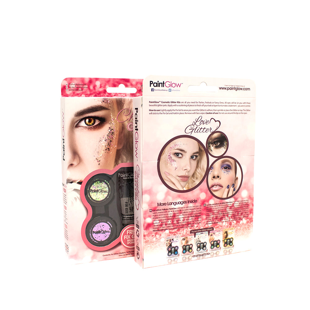 PaintGlow Chunky Cosmetic Glitter Boxset for Face, Body and Nails