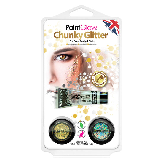 PaintGlow Chunky Loose Glitter for Face, Body and Hair