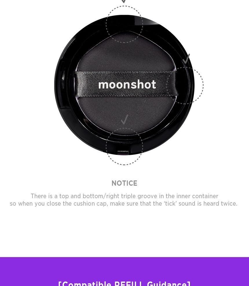 Moonshot Cosmetics Micro Correctfit Cushion SPF50+/PA+++ No 101 Ivory, 95g