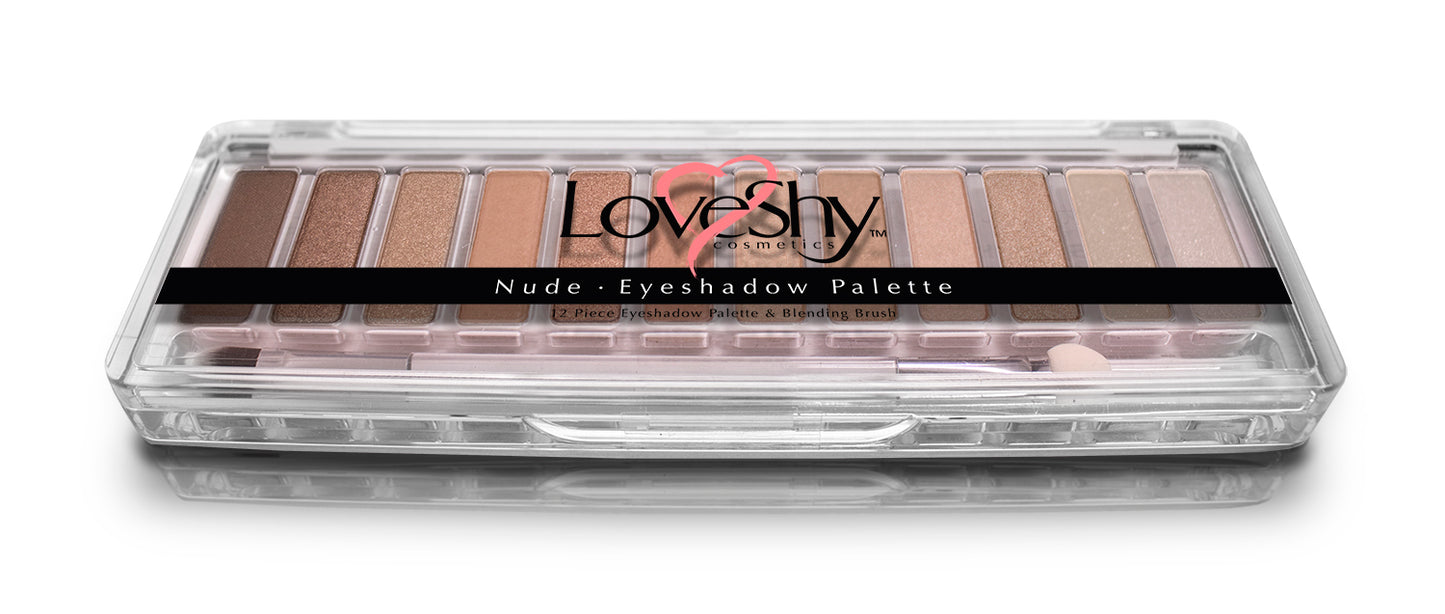LoveShy Cosmetics Nude 12 Shade Eyeshadow Palette