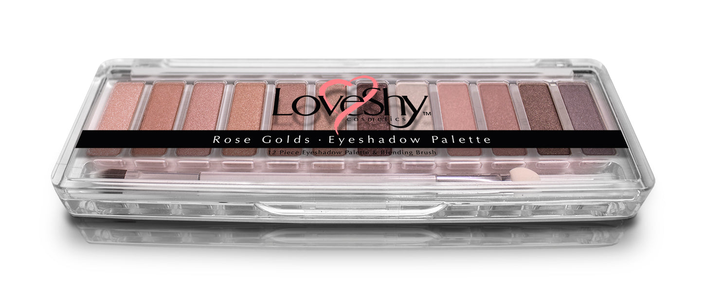 LoveShy Cosmetics Rose Gold 12 Shade Eyeshadow Palette