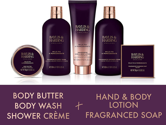 Load image into Gallery viewer, Baylis &amp;amp; Harding Limited Edition Wild Fig &amp;amp; Pomegranate Perfect Pamper Gift Pack - Vegan Friendly
