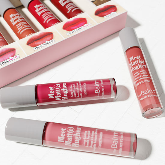 theBalm Meet Matt(e) Hughes Volume 12 Set of 6 Mini Long-Lasting Liquid Lipsticks with 3 New Shades